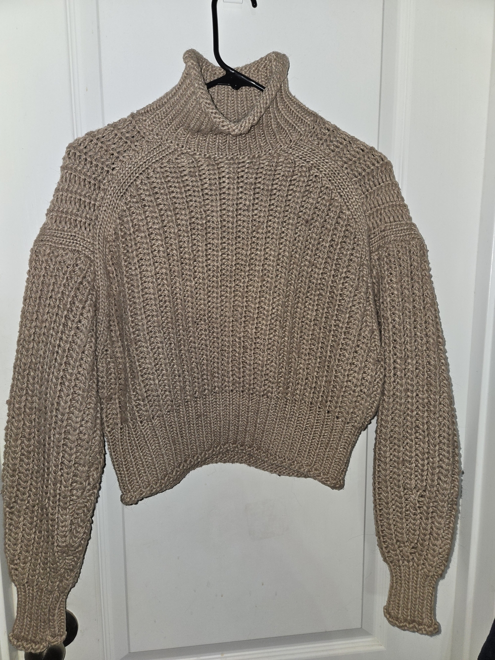 H&M Chunky Taupe Turtleneck Sweater